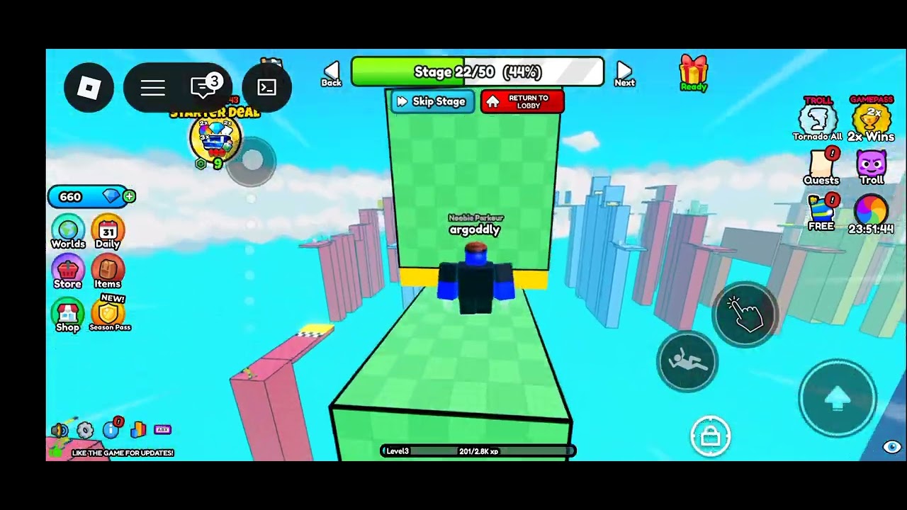 obby but your a parkour master ep1