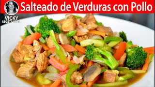 Salteado de Verduras con Pollo | #VickyRecetaFacil