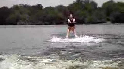 Rhonda's 1st Wakeboard Faceplant