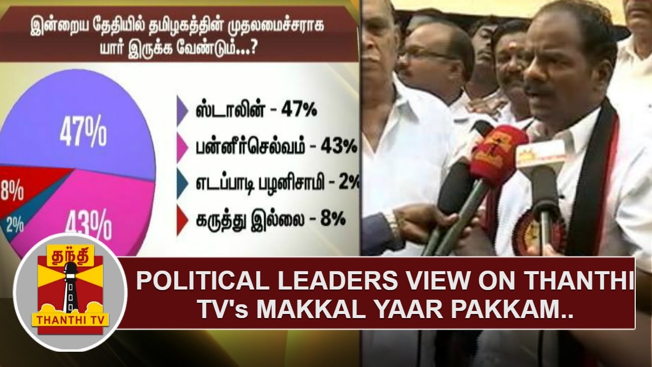 Political Leaders' view on THANTHI TV's Makkal Yaar Pakkam - YouTube