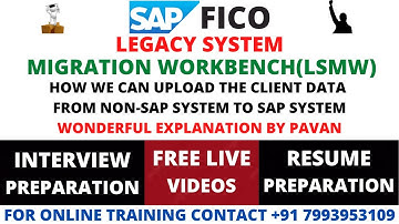 SAP FICO, LEGACY SYSTEM MIGRATION WORKBENCH, HOW WE CAN UPLOAD THE DATA FROM NON-SAP TO SAP SYSTEM