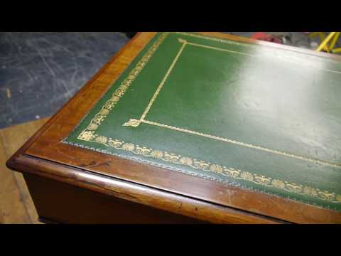 small-victorian-antique-mahogany-twin-pedestal-green-leather-top-writing-desk
