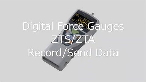 Users Guide Digital Force Gauges Digital Force Gauges ZTS/ZTA series Record Send a data