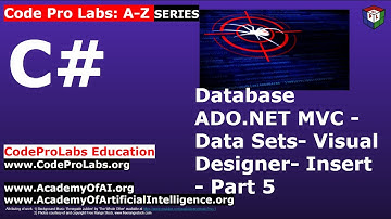 Database ADO.NET MVC - Data Sets- Visual Designer- Insert - Part 5