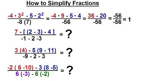ALGEBRA & PRE-ALGEBRA REVIEW: Ch 1 (14 of 53) How to Simplify Fractions