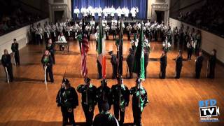 The reilly raiders drum & bugle corps performs in memorial hall at
2011 plymouth show. captured 11/19/2011 ma as part of america's
hometown t...