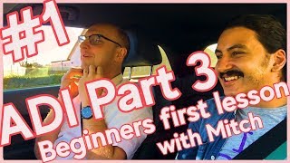 ADI Part 3 - Real lesson : Move off & Stop (The beginners first lesson)