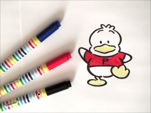 ２０１７年は酉年 アヒルのペックルの描き方 年賀状イラスト 鳥キャラクター How To Draw Bird 그림 Youtube