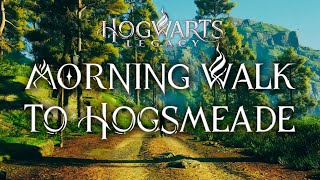 First-Person Morning Walk To Hogsmeade | Harry Potter 4K Music & Ambience | Hogwarts Legacy