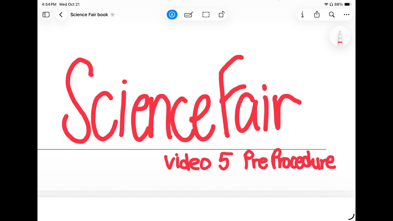 Science Fair I Science Fair Video 5 Pre Procedure - YouTube