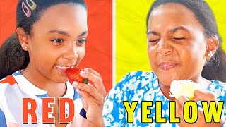 Eating ONE COLOR Food For 24 Hours!