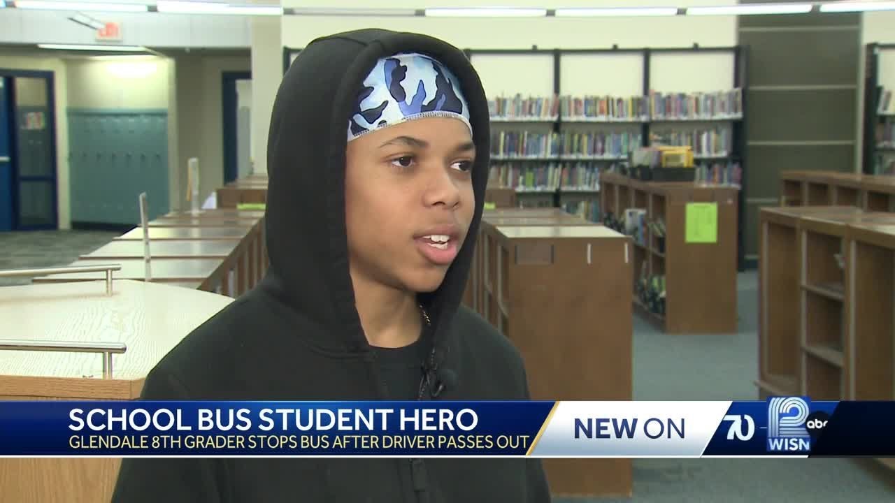 Glendale 8th grader helps stop school bus after driver passes out behind the wheel