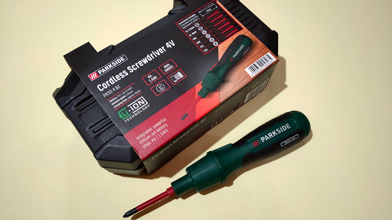 4 PASD Parkside Cordless - B2 YouTube Screwdriver