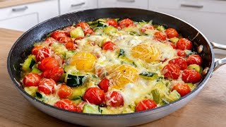 הערב הכי קל וטעים! ירקות, ביצים וגבינה במחבת אחת