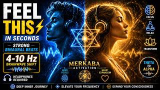 Monad Merkaba Activation ⚡ | 4–10Hz Brainwave Shift 🧠 | Feel Strong Binaural Beats in seconds!