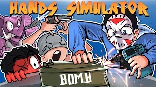 Hand Simulator - FUNNY WEAK WRIST STANDOFFS & BOMB DEFUSING!