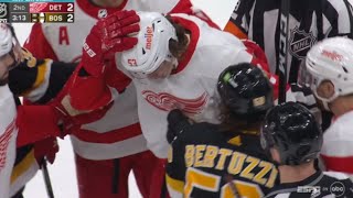 Tyler Bertuzzi Checks On Former Teammate Moritz Seider After He Blocks Shot Profile