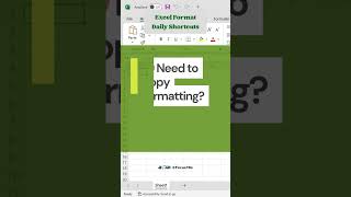 🎨 Need to copy formatting in Excel? 🎨 #Excel #ExcelShortcuts #Productivity