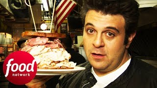 Can Adam Crush This Colossal Cold Cut Sandwich Challenge In Under An Hour? Man V Food