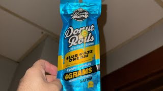 Hazy Mary Donut Rolls THCA Live Badder Center Blue Razz Dream 2 Gram Pre Roll 2 Pack Yeat Style