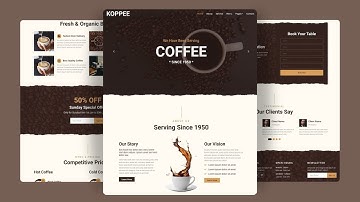 Coffee Shop Website Design: HTML, CSS & JS | Project for Beginners