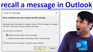 how to recall a message in outlook