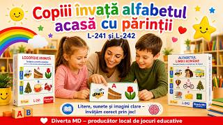 Copiii învață alfabetul acasă cu părinții | Jocuri educative Diverta MD