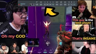 Valorant pros streamers reacts to EDG CHICHOO S INSANE GAMEPLAY against T1