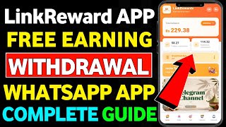 LinkReward Free Earning App || Link Reward New Whatsapp App || LinkReward App Withdrawal screenshot 4