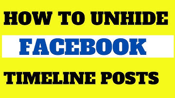 How to Unhide posts on Facebook Timeline ( 2024 )