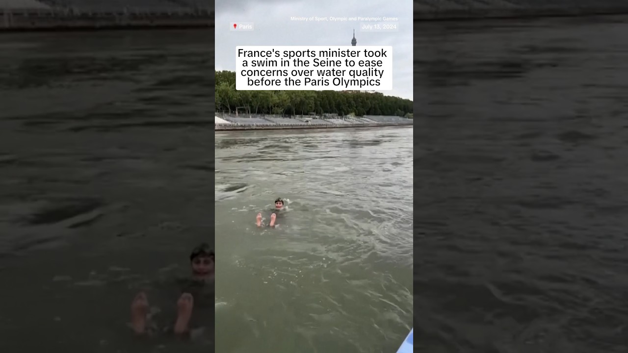 French sports minister takes a dip in River Seine weeks amid pollution concerns ahead of Olympics French sports minister takes a dip in River Seine weeks amid pollution concerns ahead of Olympics