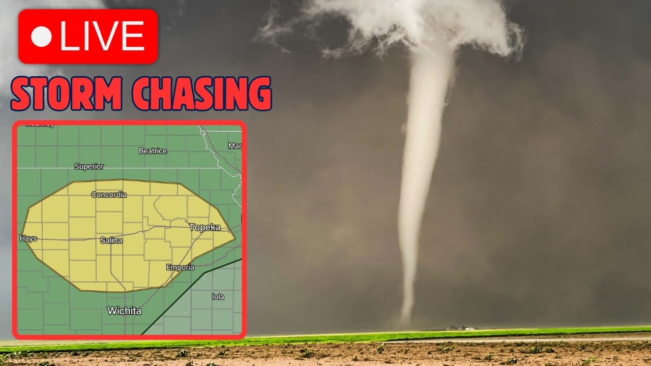 KANSAS LOW END SEVERE THREAT: LIVE STORM CHASER - YouTube