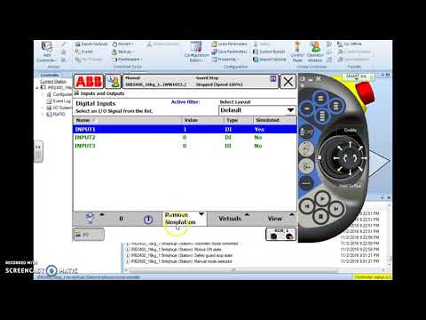 ABB IRC5 Robotics How to SIMULATE INPUTS  MANIPULATE OUTPUTS FROM FLEX PENDANT