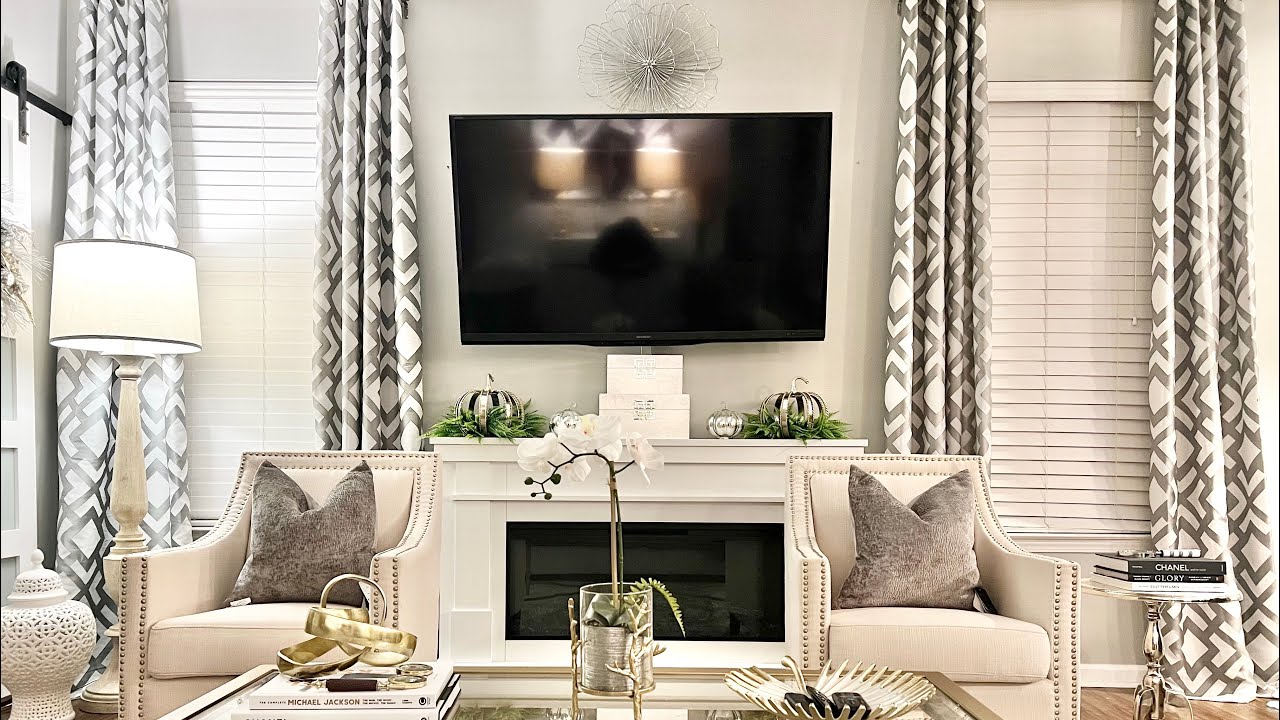 LIVING ROOM MAKEOVER - NEUTRAL & MODERN/GLAM