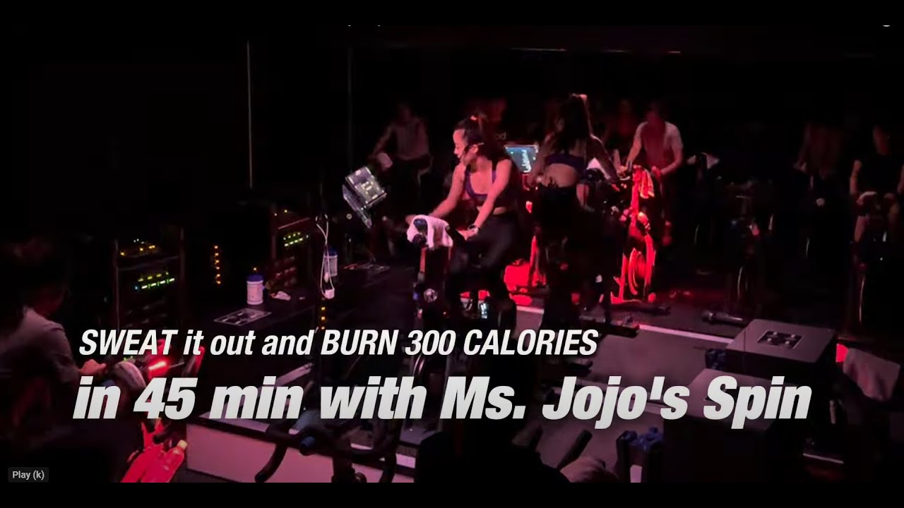 SWEAT it out and BURN 300 CALORIES in 45 min with Ms. Jojo's Spin Class