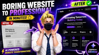 How I Convert Boring Website to Professional in 1 minute 😱 with AI | 2026 | No coding required |
