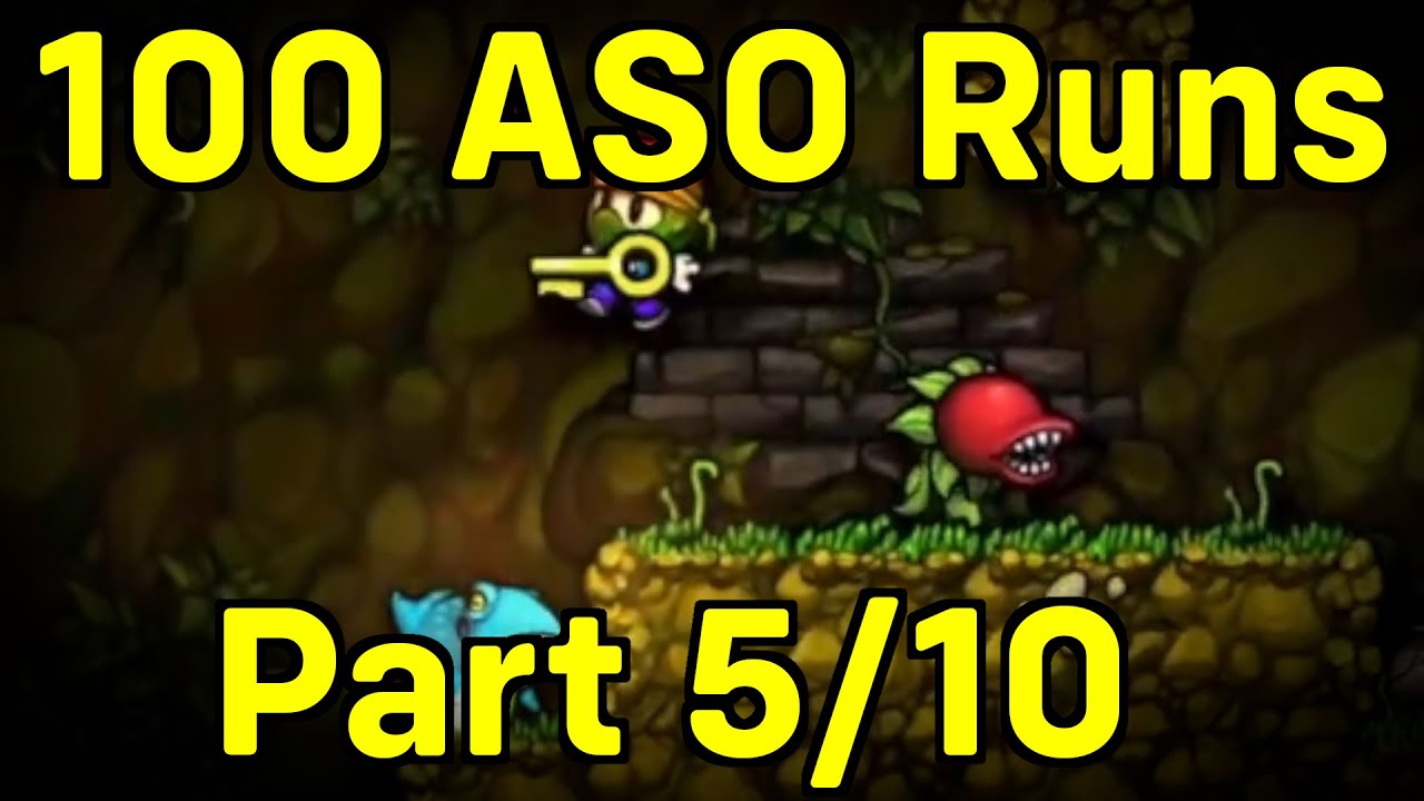 Spelunky All Shortcuts + Olmec but 100 times in a row. (Part 5/10)