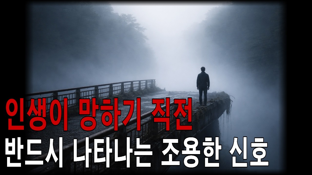 인생이 막히기 직전, 반드시 나타나는 조용한 신호 | 인생철학 | 삶의지혜