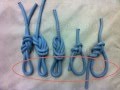 Cross load test of common climbing knots