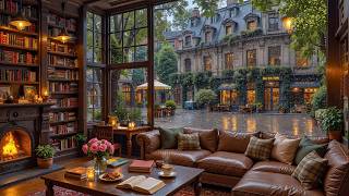 Warm Rainy Coffeehouse ☕ Smooth Jazz Piano, Fireplace & Rain Sounds for Relax & Stress Relief screenshot 4