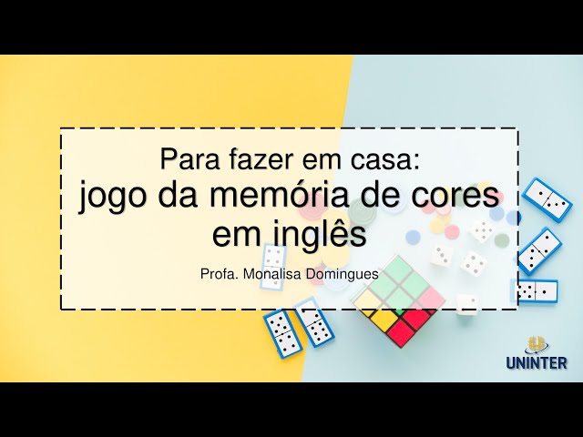 Jogo das cores em inglês para imprimir