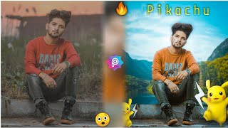 PicsArt Pikachu Photo Editing Tutorial In Hindi - Step By Step - Pikachu Viral Editing in PicsArt screenshot 2