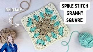 The Prettiest Granny Square Yet! 🧶 Learn the Spike Stitch Granny Square (Full Crochet Tutorial)