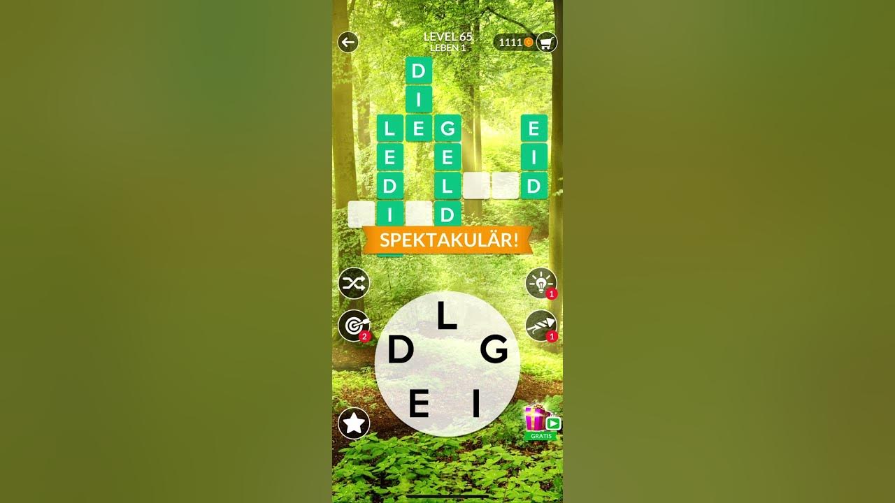 WORDSCAPES Level 65 Lösung Deutsch - YouTube
