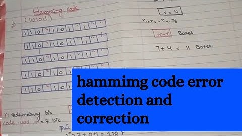 Hamming codes error correction and detection |error detection & correction with easiest example