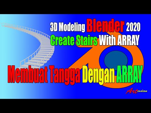 how to make Stairs with array in Blender