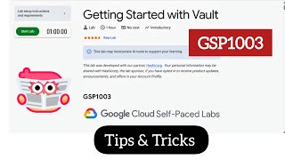 Full Getting Started with Vault | GSP1003 | #googlecloud #arcade #qwiklab Update