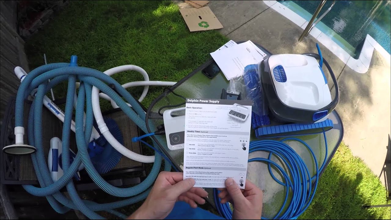 Maytronics Dolphin S300i Robotic Pool Cleaner Unboxing Use And