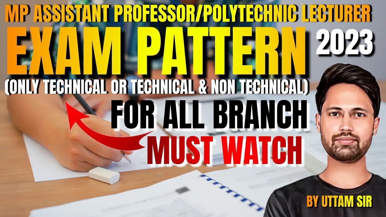 MP Assistant Professor & Polytechnic Lecturer 2023 I Exam Pattern I ...