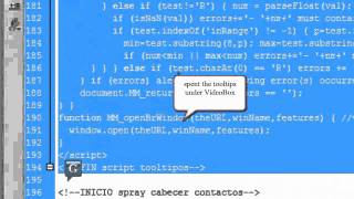 error tooltips videobox